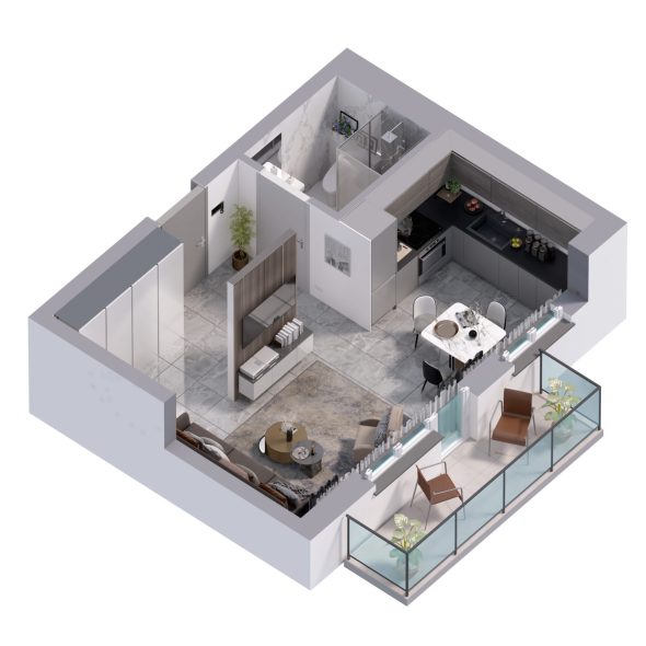 Powierzchnia Apartamentu - 30,0 m²